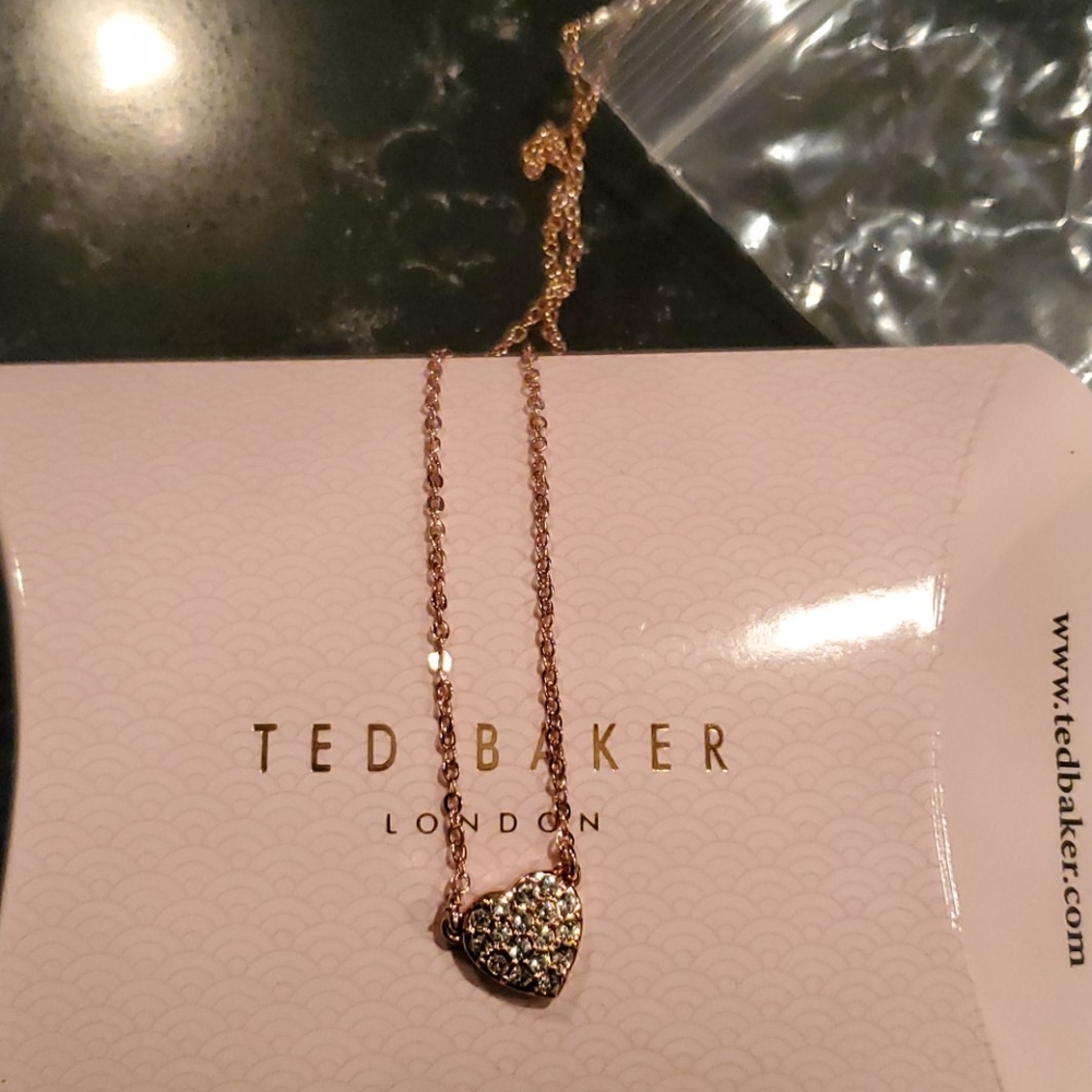 Ted Baker crystal heart necklace